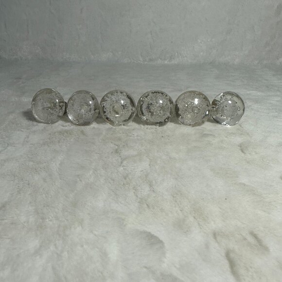 Vintage Clear Glass Bubbled Drawer Knob Shabby Chic Restoration Retro - Picture 2 of 8